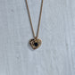 Avon Onyx & Rhinestone Heart Necklace - The Mustard Seed Collection, The Seed