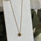 Avon Onyx & Rhinestone Heart Necklace - The Mustard Seed Collection, The Seed