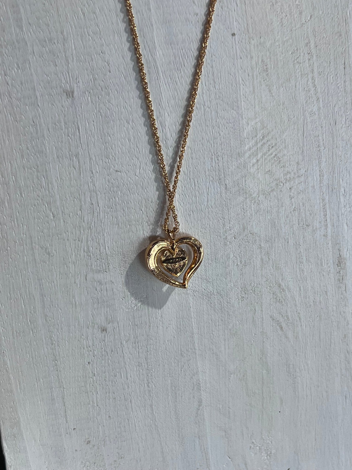 Avon Onyx & Rhinestone Heart Necklace - The Mustard Seed Collection, The Seed