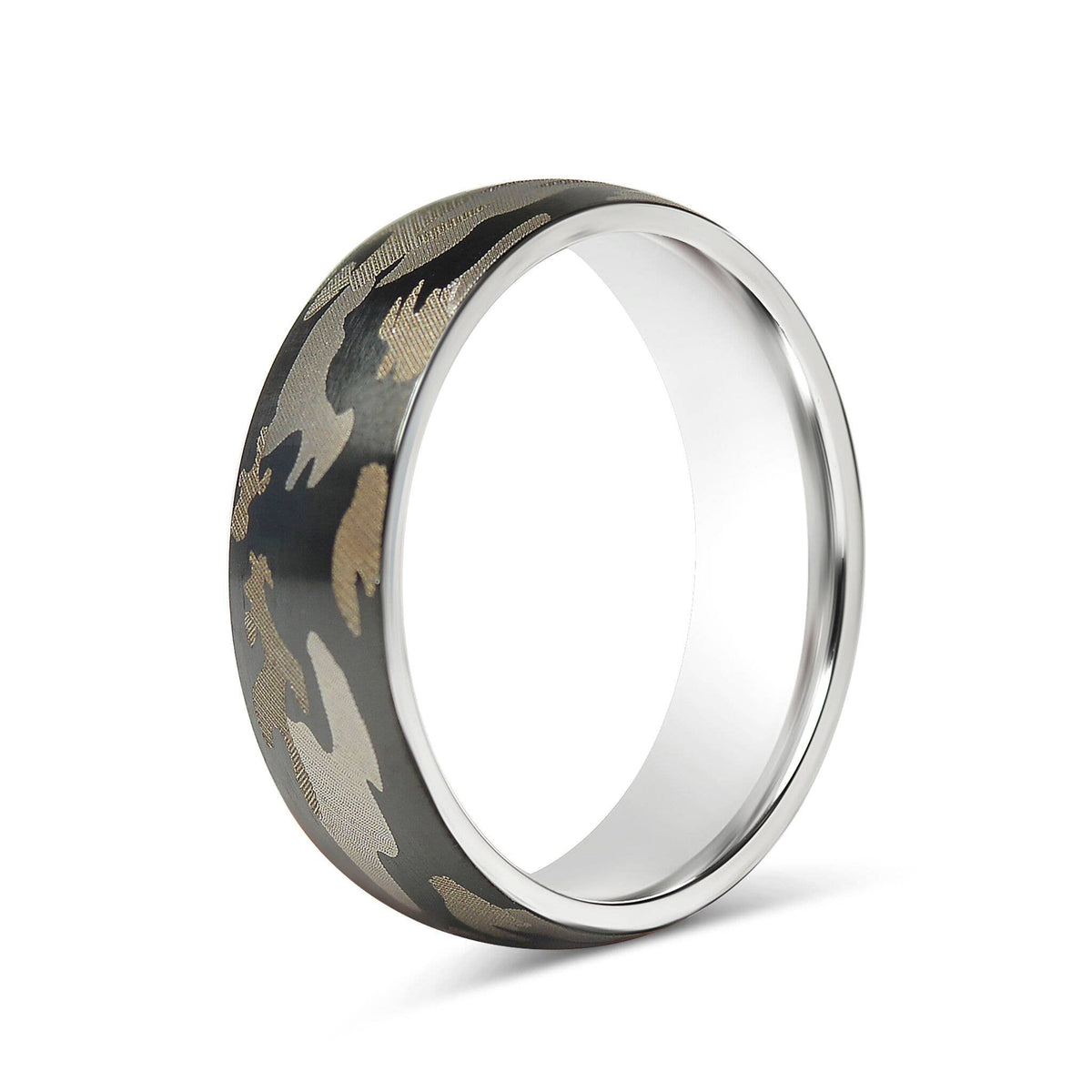 Stainless Steel Camouflage Blank Ring: 11 / 3mm WJW