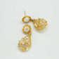 Earring Coin Pearl Hand Wired Cageof Freshwater Pearls