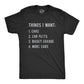 Car Things I Want Men's T Shirt: Heather Black