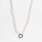 Pearl Charm Keeper Necklace: White / Stainless WJW