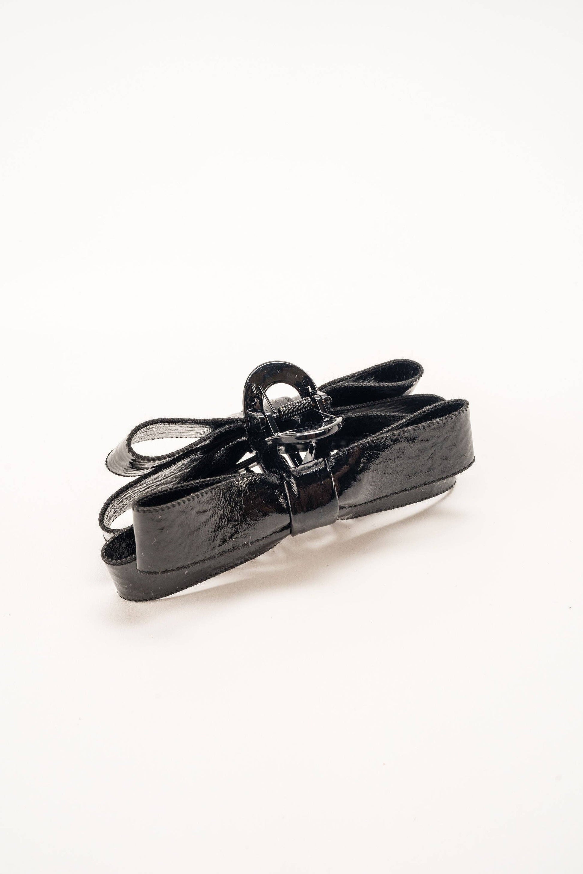 Paige Bow Hair Claw: Blue