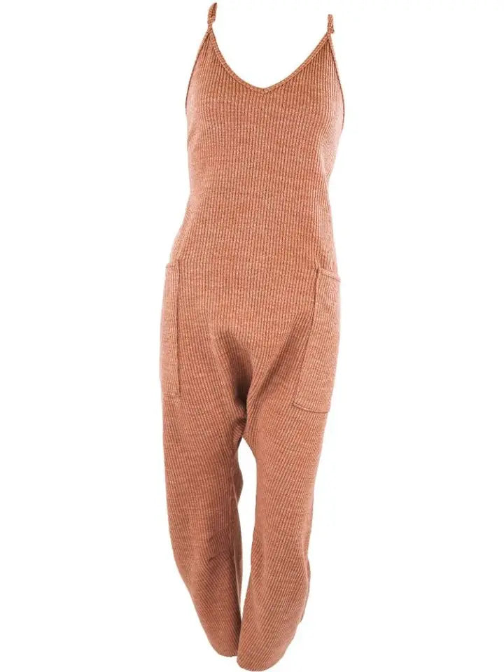 Simply Southern Knit Jumpsuit - Mocha 2XL