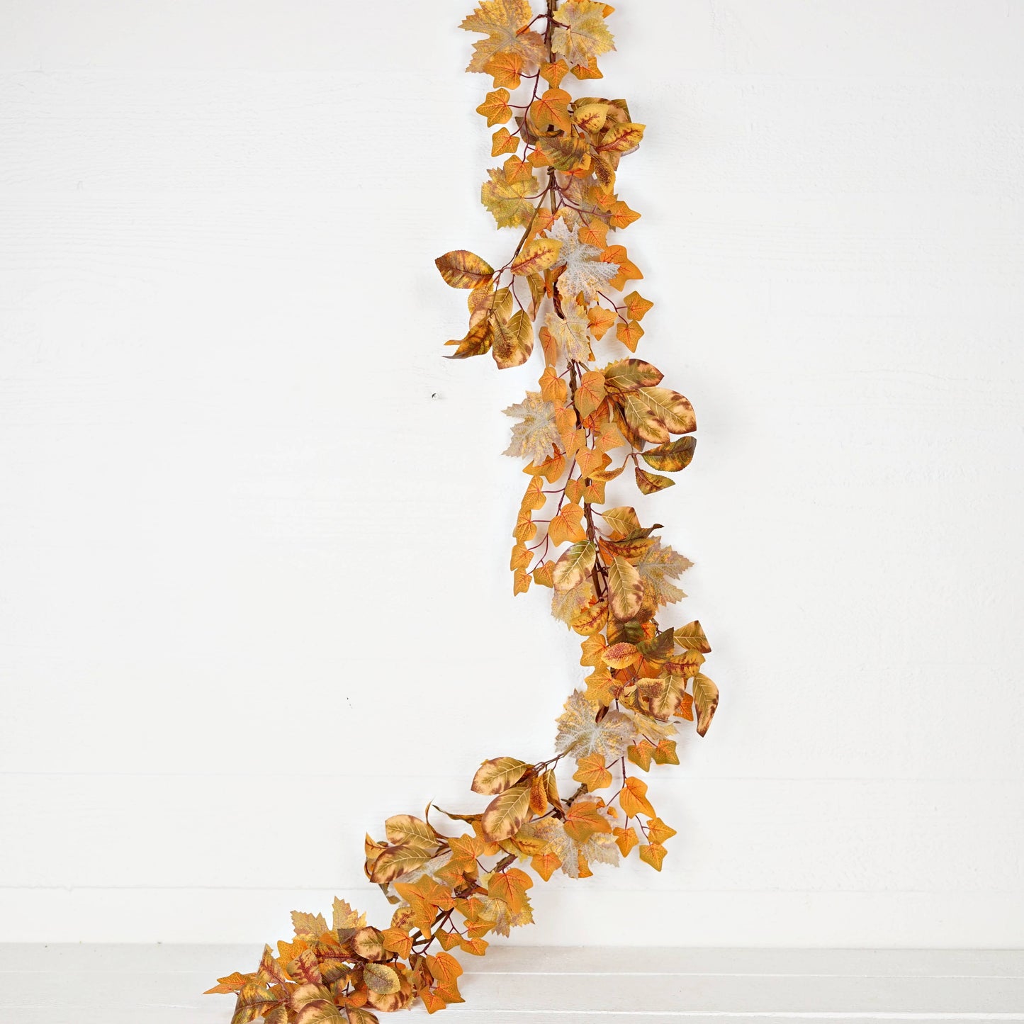 5ft Garland-Mix Late Autumn Leaves-