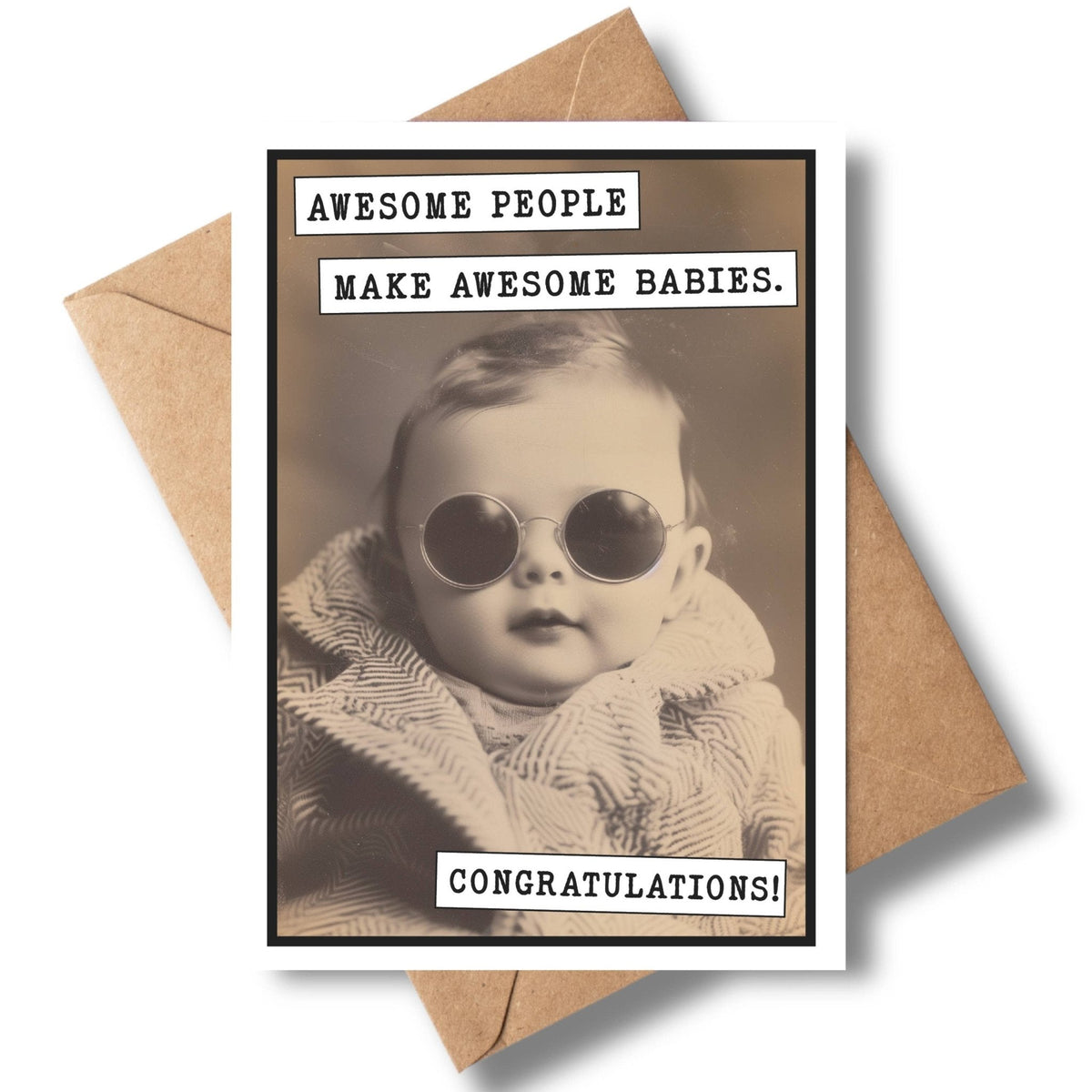 Baby Shower Cards: Awesome People Make Awesome babies. - The Mustard Seed Collection, The Seed
