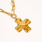 Bari 18K Non-Tarnish Cross Chain Necklace: Yellow Gold - The Mustard Seed Collection, The Seed