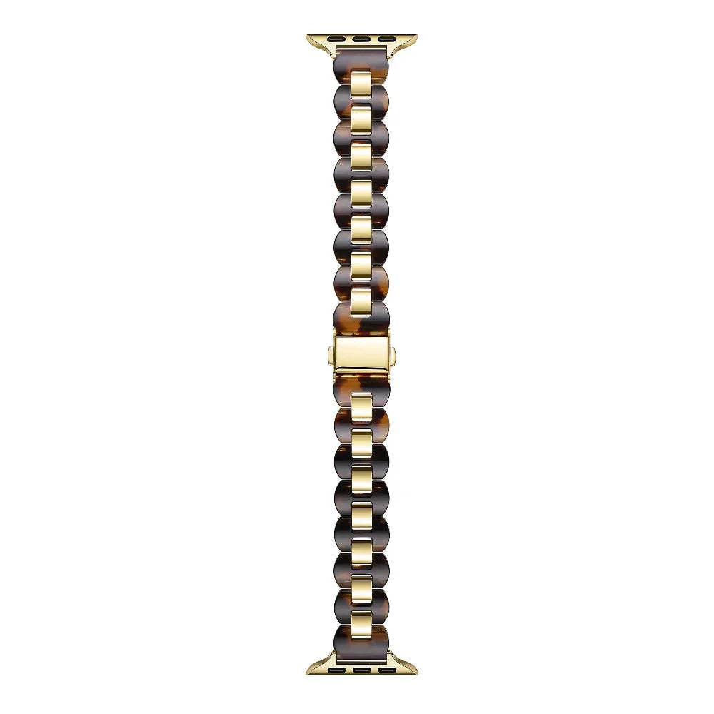 Aria Resin Stainless Steel Band for Apple Watch: Tortoise / Fits All Models Posh Tech