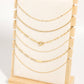 Stainless Steel Paperclip Carabiner Charm Holder Necklace: Gold / 16"+2" WJW