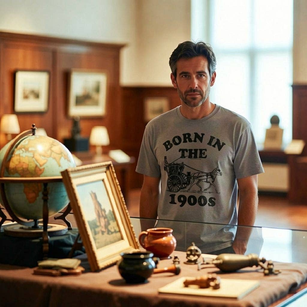 Born In The 1900s Men's T Shirt: Dark Heather Grey