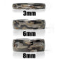 Stainless Steel Camouflage Blank Ring: 6 / 3mm WJW