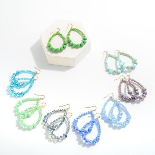 Beaded Teardrop Earrings - The Mustard Seed Collection, The Seed