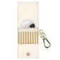 Perfect Match Leather Bag Charm for Airtag®: White Posh Tech