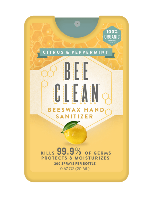 Bee Clean Organic Beeswax Hand Sanitizer Citrus Peppermint
