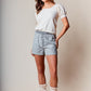 Beige Scallop Edge Puff Sleeve Crop Knit Sweater