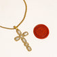Belrose 18K Gold Non-Tarnish CZ Cross Necklace: Yellow Gold - The Mustard Seed Collection, The Seed