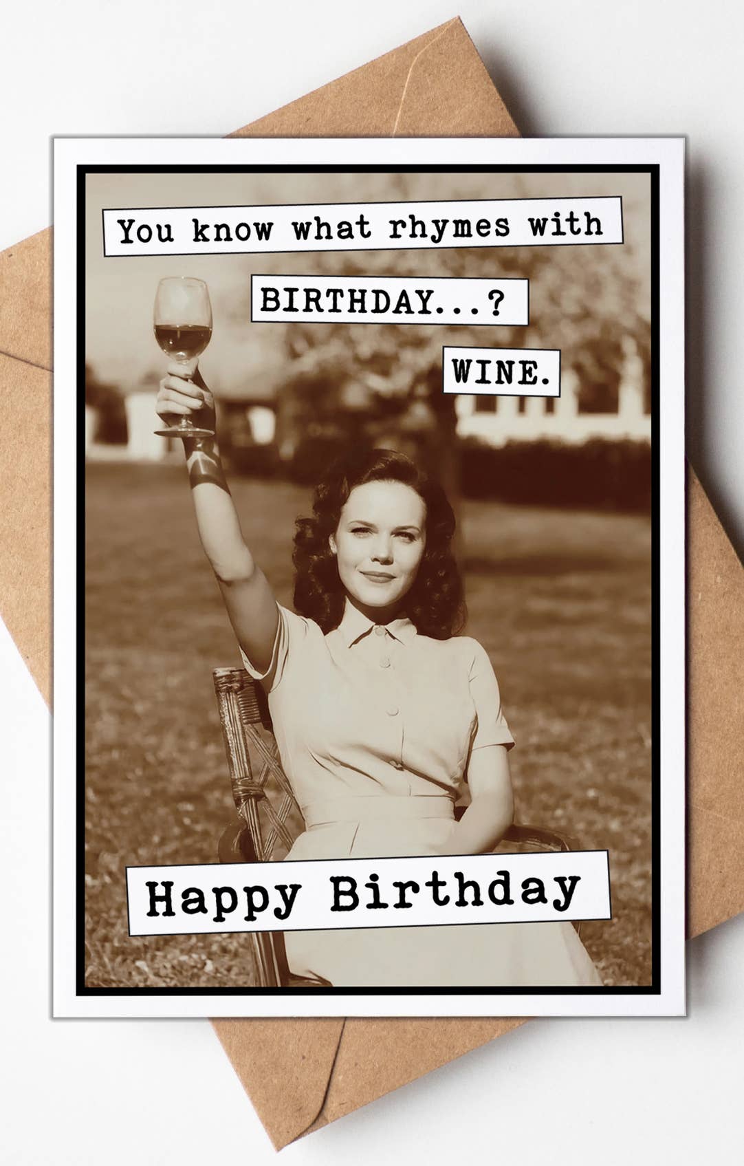 Birthday Cards: You know what rhymes with birthday? WINE - The Mustard Seed Collection, The Seed
