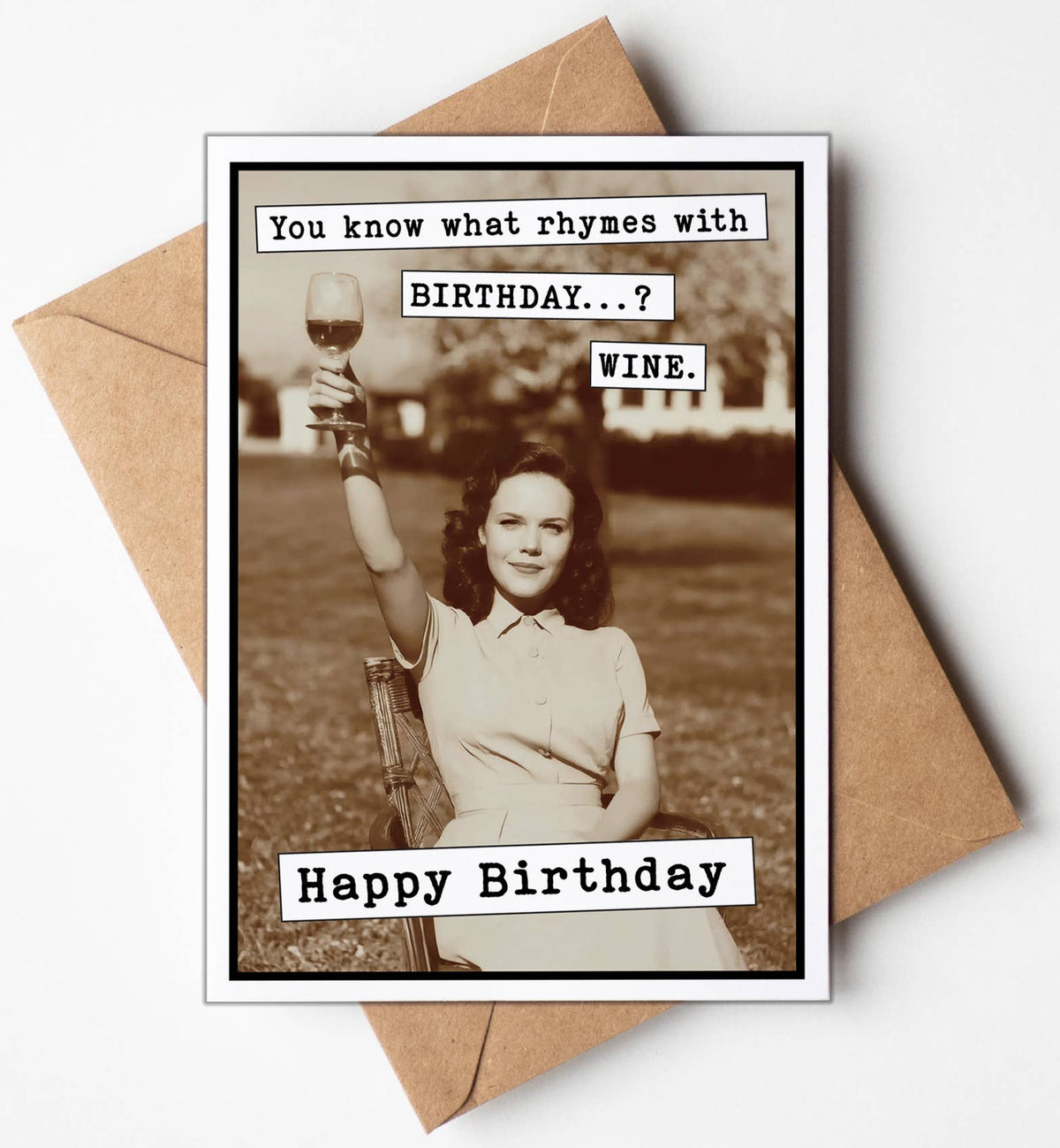 Birthday Cards: You know what rhymes with birthday? WINE - The Mustard Seed Collection, The Seed