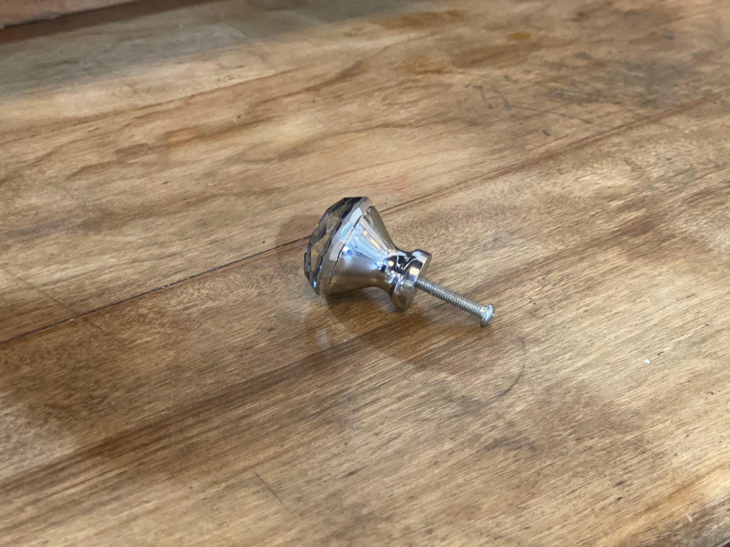Black Cut Glass Knob