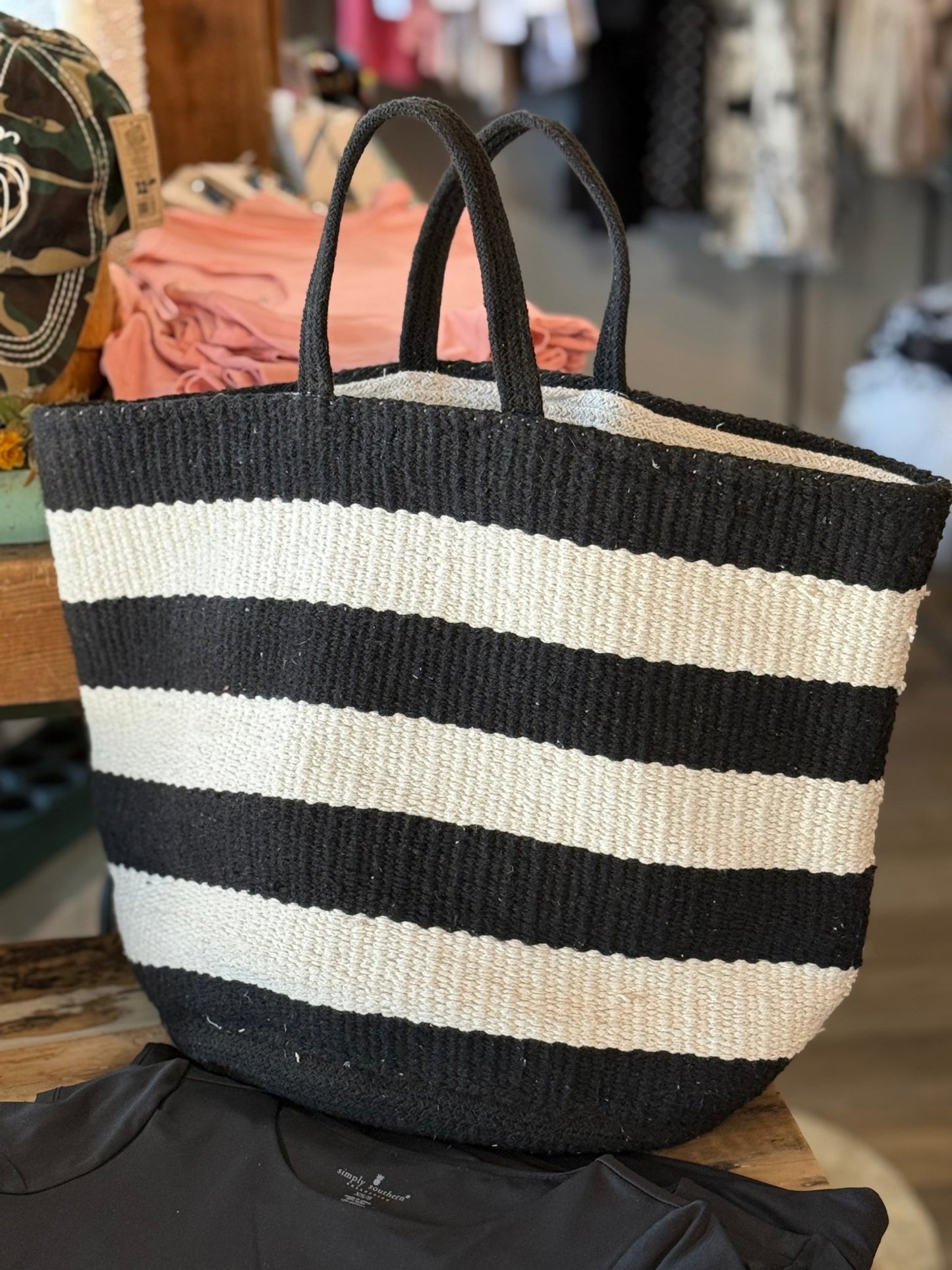 Black & White Planter or Tote Bag - The Mustard Seed Collection, The Seed