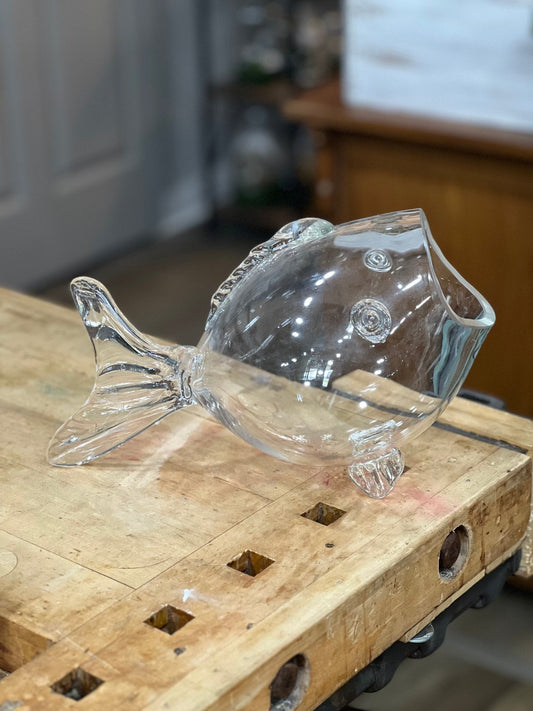 Blenko Glass Fish Bowl or Vase - The Mustard Seed Collection, The Seed