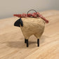 Blossom Bucket "BB" Miniature Primitive Sheep Ornament (2.75" x 2")ornament