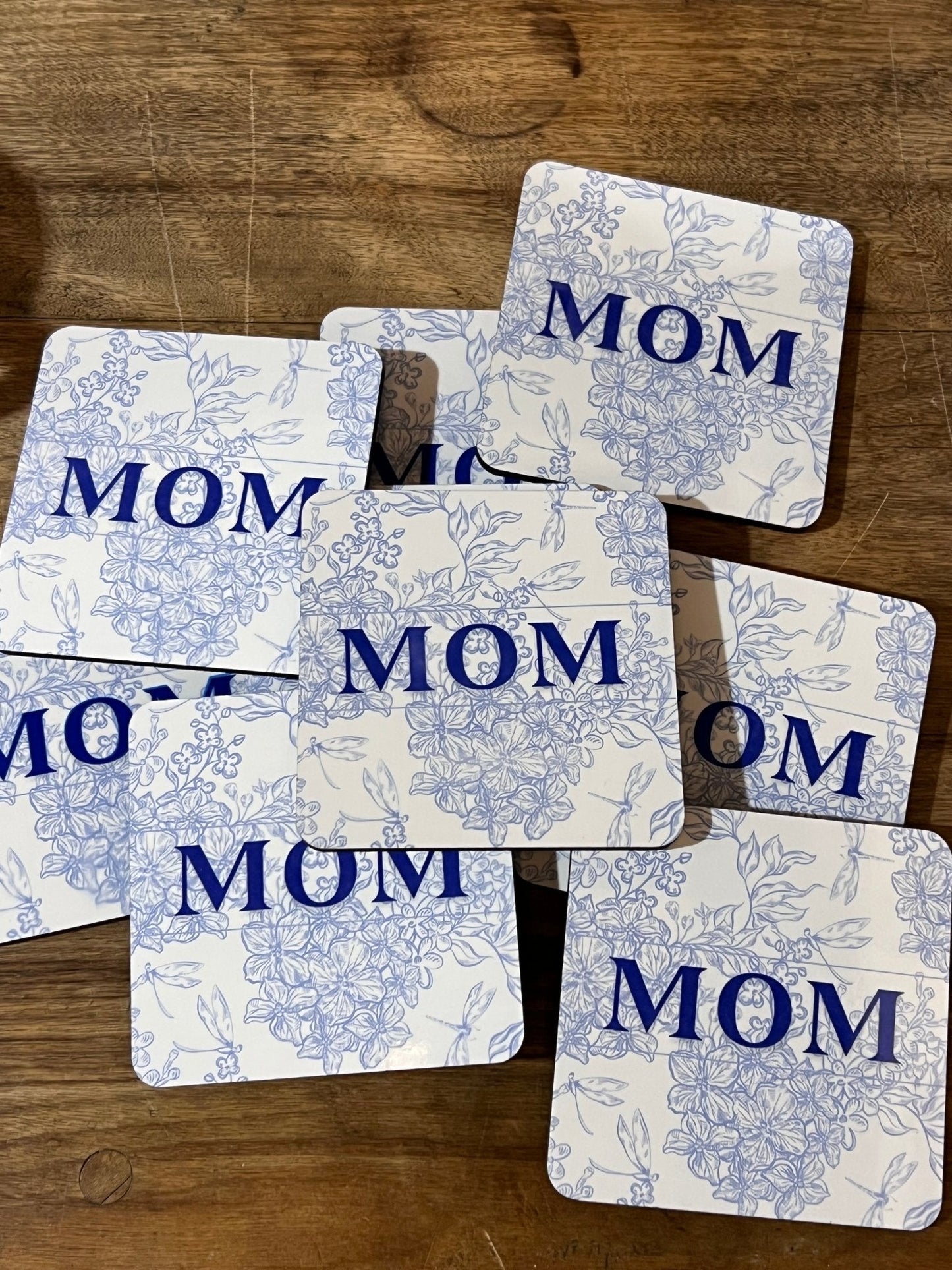 Blue Floral "Mom" Gift 