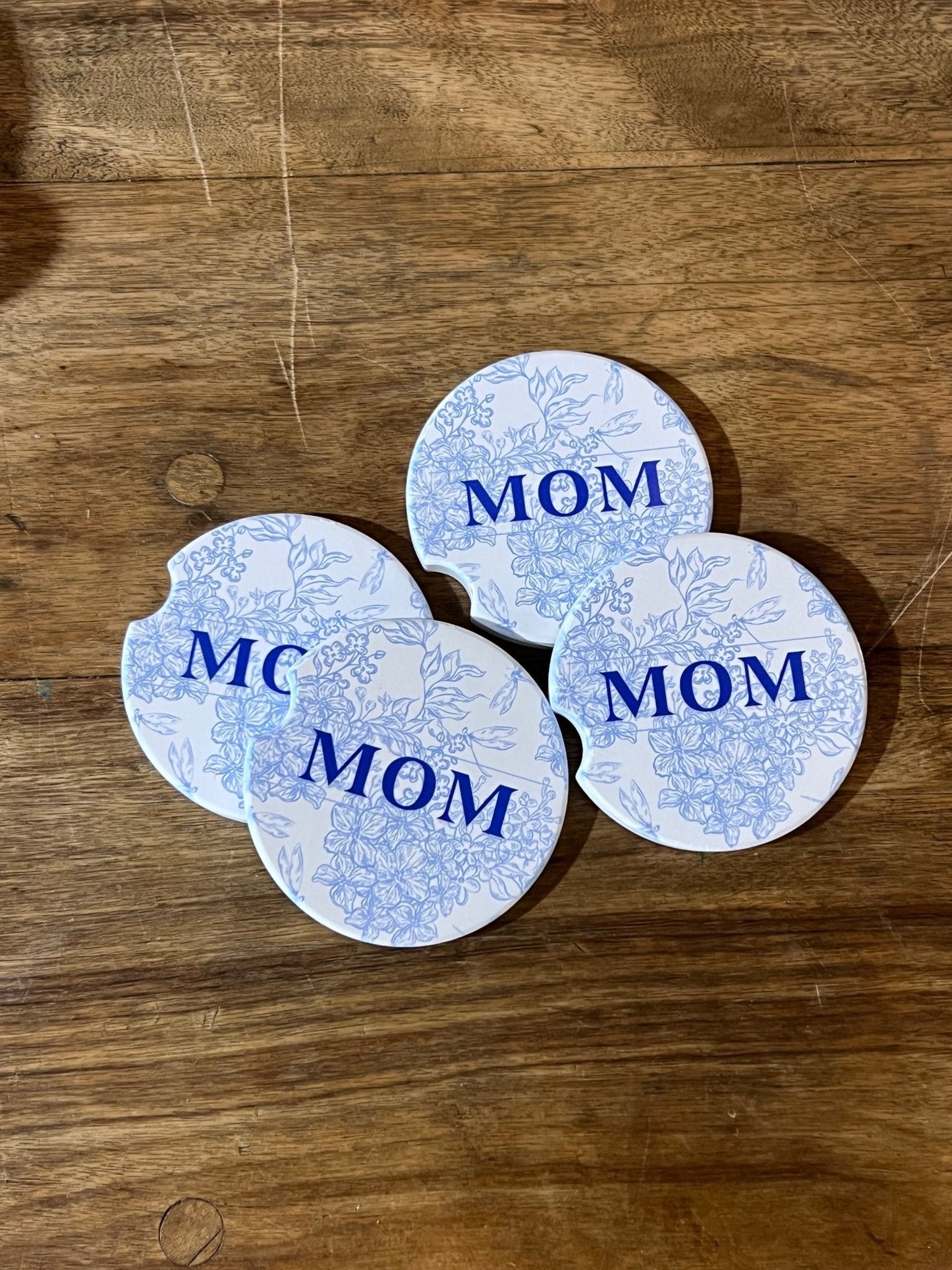 Blue Floral "Mom" Gift 