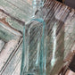 Blue Green Glass Apothecary Bottle Square Bottom