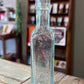 Blue Green Glass Apothecary Bottle Square Bottom