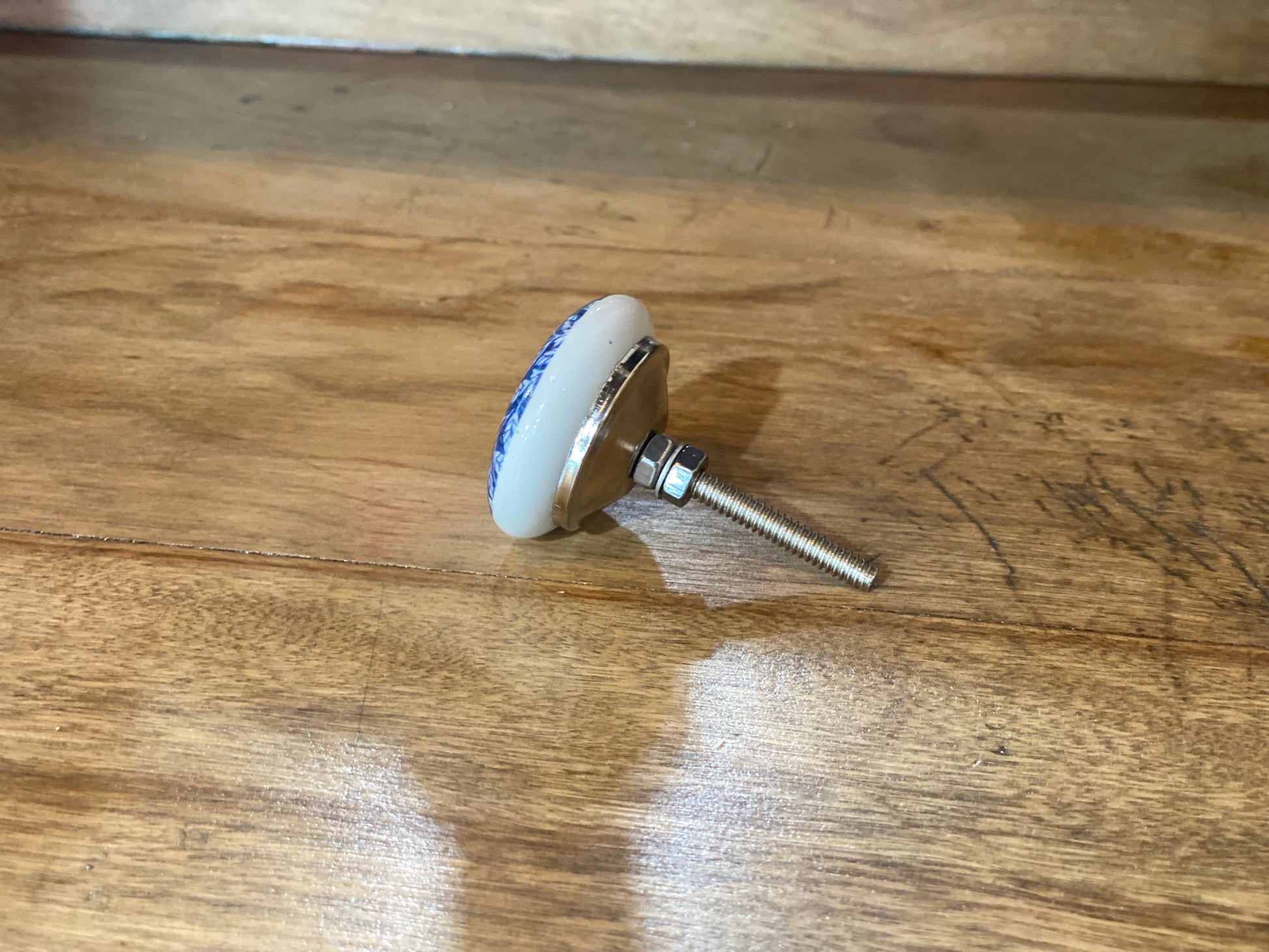 Blue & White Ceramic Knob