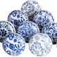 Blue & White Ceramic Knob - The Mustard Seed Collection, The Seed