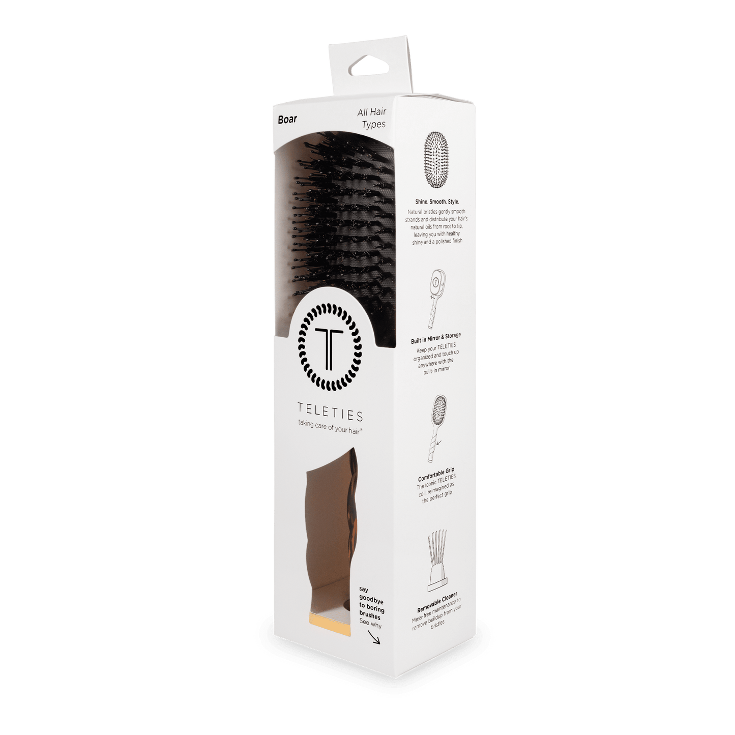 Boar Bristle Hair Brush | Tortoise 