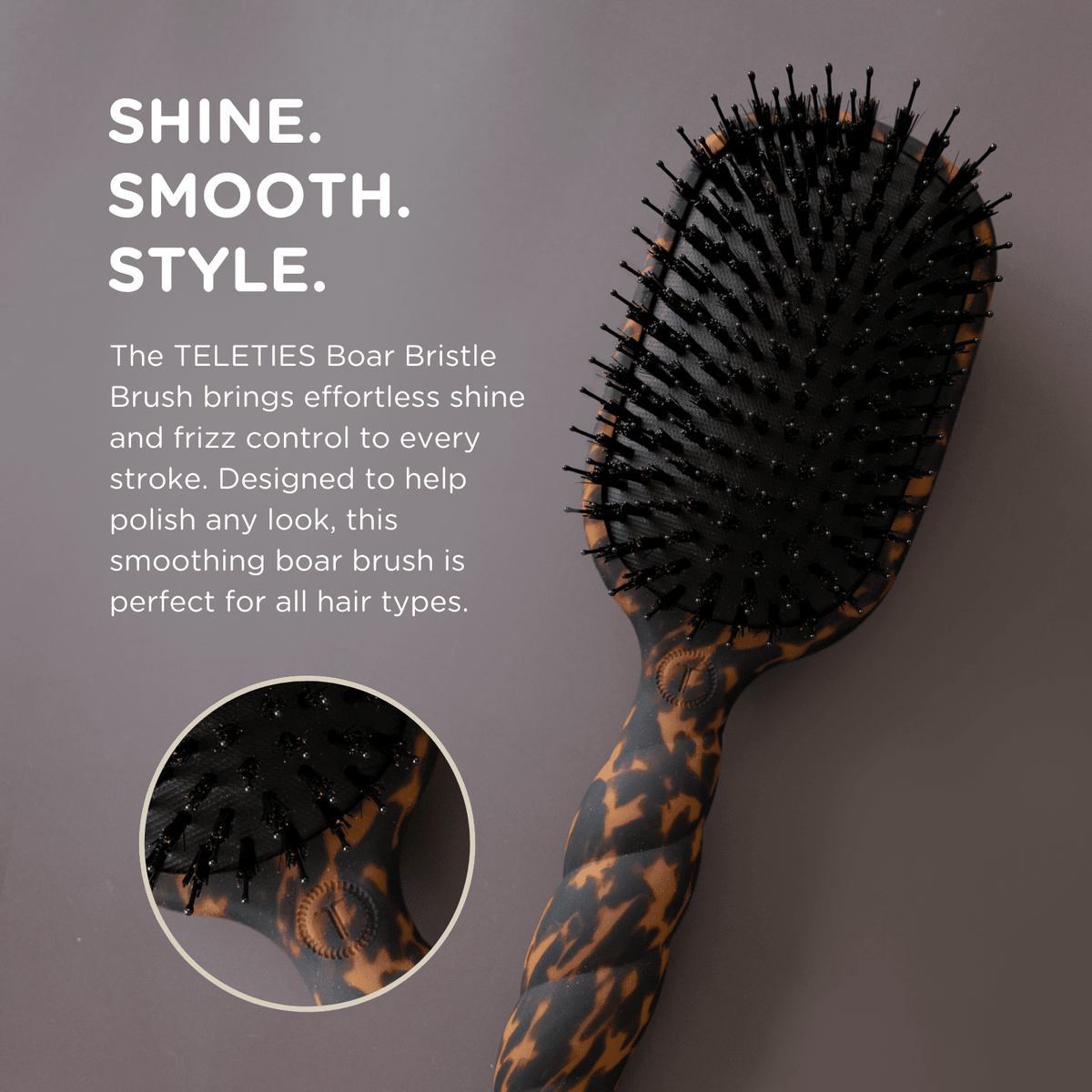 Boar Bristle Hair Brush | Tortoise 