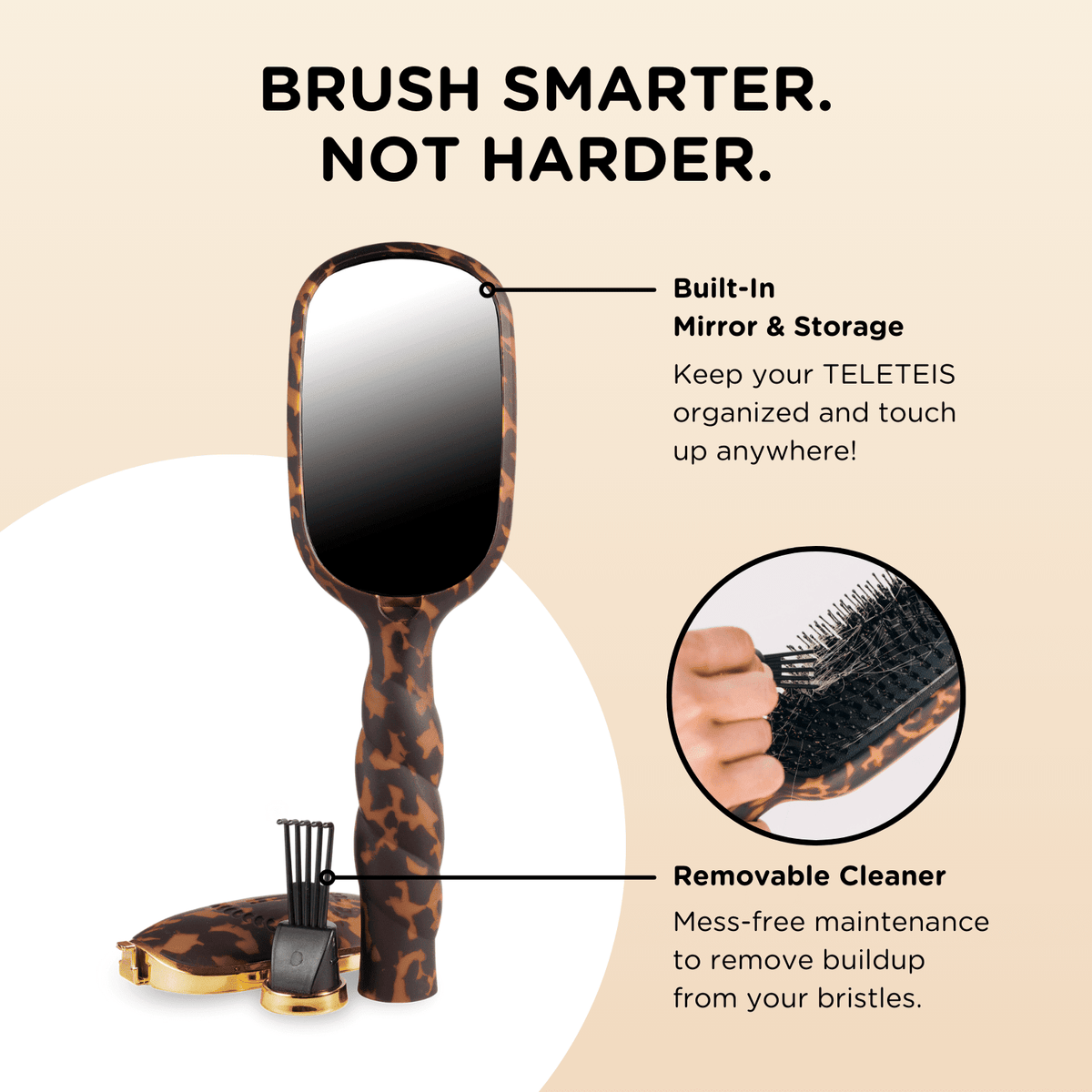 Boar Bristle Hair Brush | Tortoise 