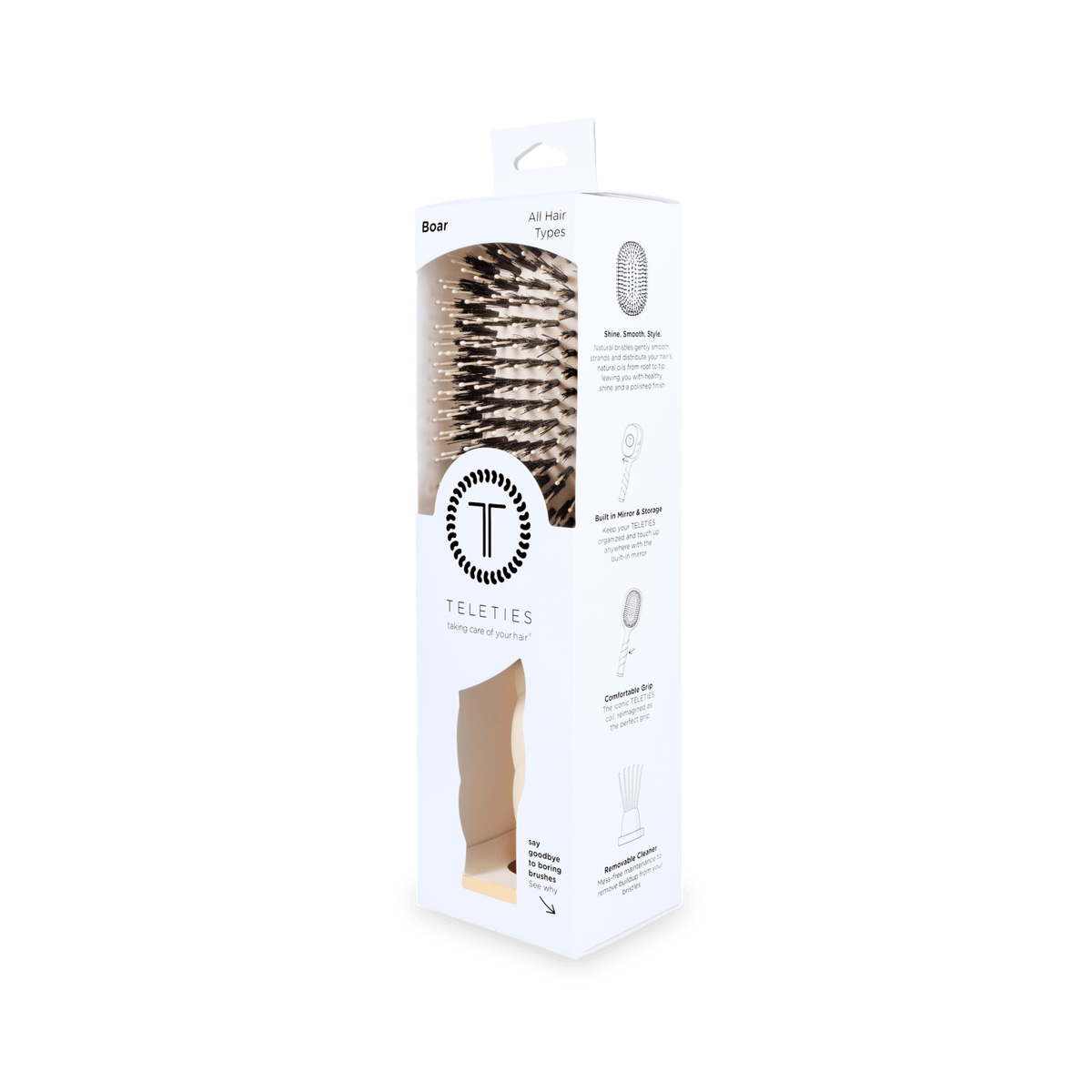 Boar Brush | Full Size | Tan
