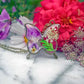 Botanical Butterfly Necklace, Real Pressed Flowers, Butterfly Shaped Pendant, Purple Flower, Lace Flower, Flowers in Resin