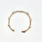 Bracelet 6 Glass Oval Midnight Matte Gold w/safety ClaspHook