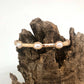 Bracelet 6 Oval Glass Pearl MatteGold w/SafetyHook Clasp - The Mustard Seed Collection, The Seed