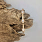 Bracelet 6 Oval Glass Pearl MatteGold w/SafetyHook Clasp - The Mustard Seed Collection, The Seed