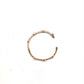 Bracelet 6 Oval Glass Pearl MatteGold w/SafetyHook Clasp