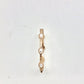 Bracelet 6 Oval Glass Pearl MatteGold w/SafetyHook Clasp