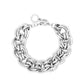 Bracelet Large Link w/Toggle Matte Silver