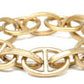 Bracelet Oval Shape Multi Metal Stretch 7”