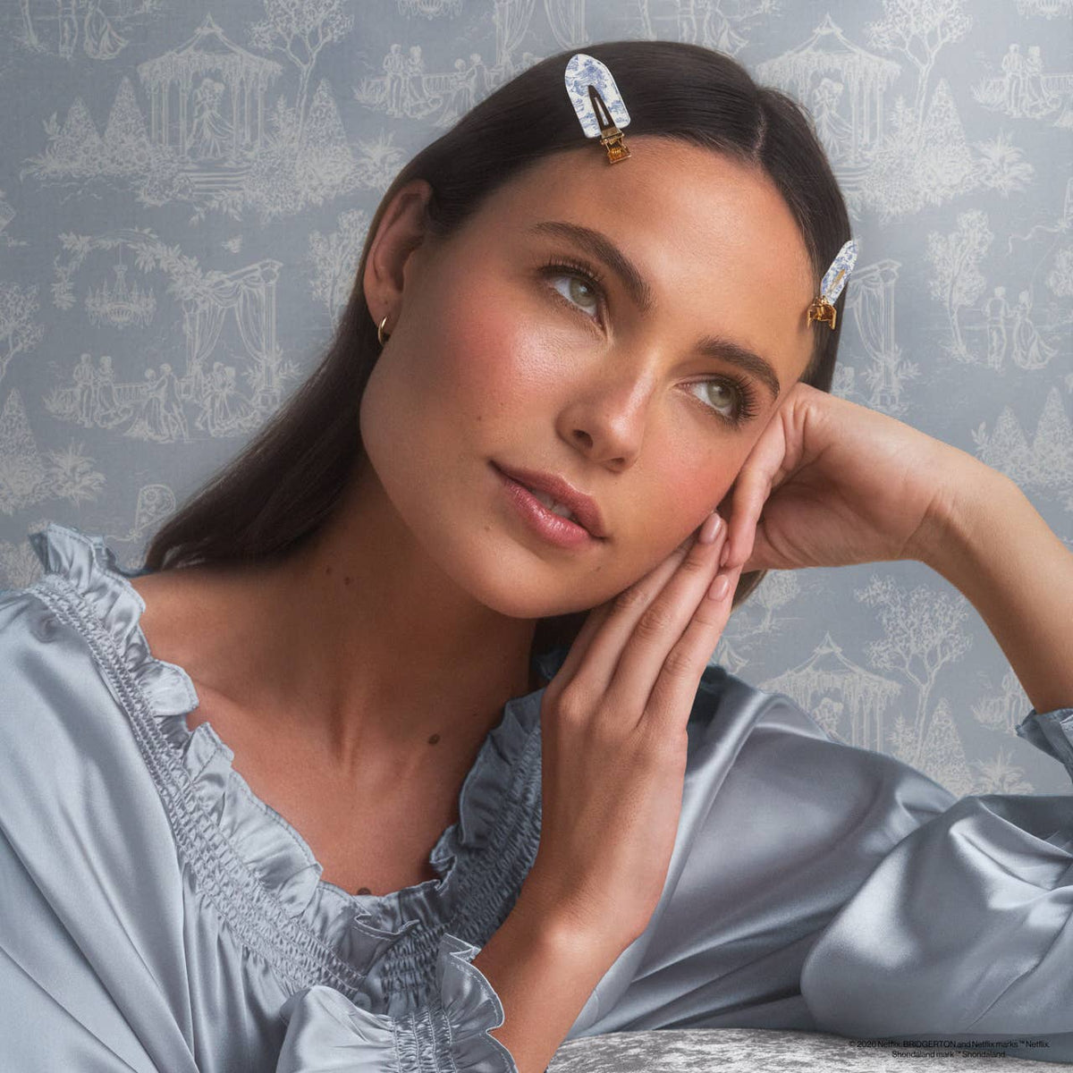 Bridgerton & Kitsch Creaseless Clips in Toile in Bloom - The Mustard Seed Collection, The Seed