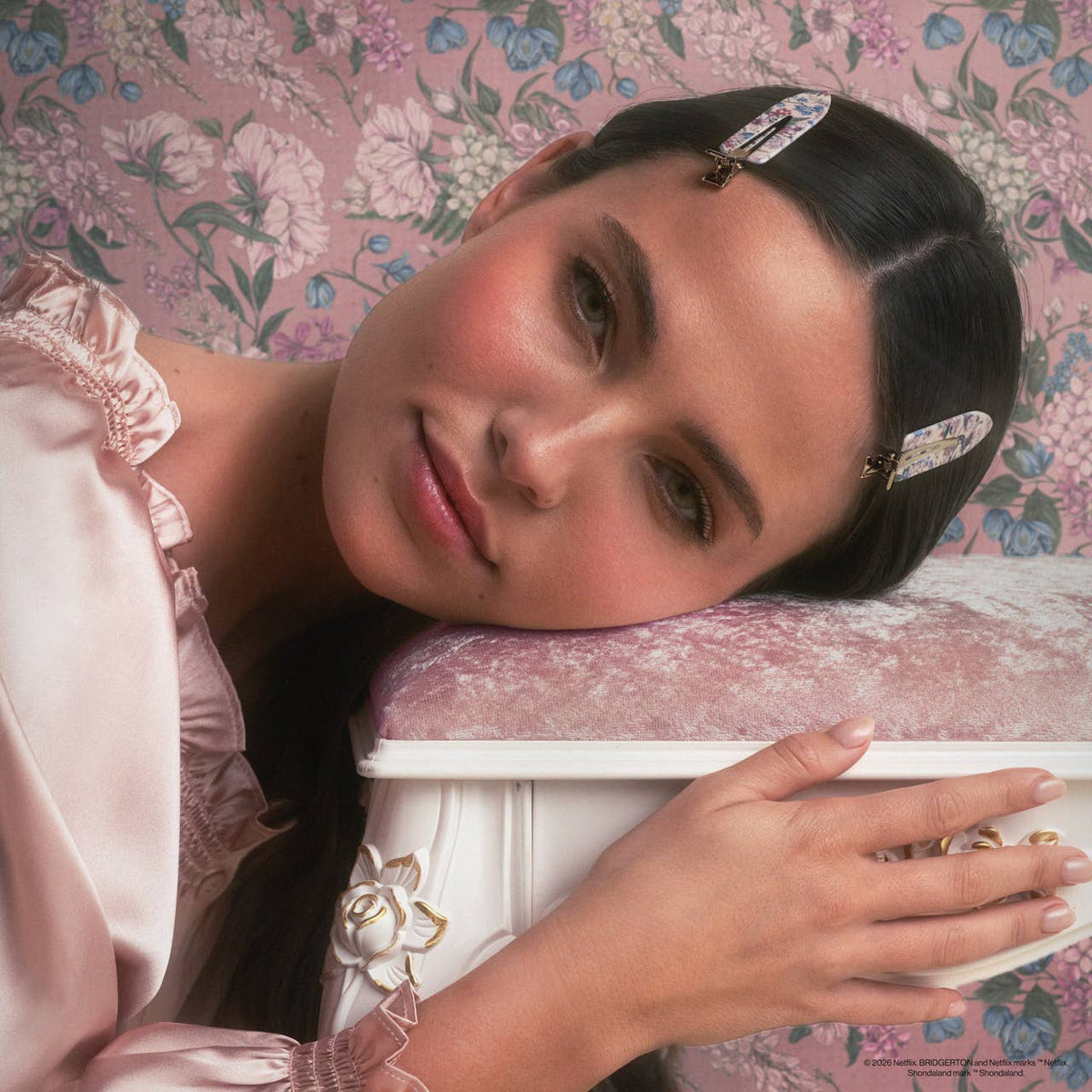 Bridgerton & Kitsch Creaseless Clips in Toile in Bloom - The Mustard Seed Collection, The Seed
