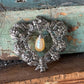 Brooch/Pin Floral Wreath Brooch Pin with a Faux Pearl Drop.