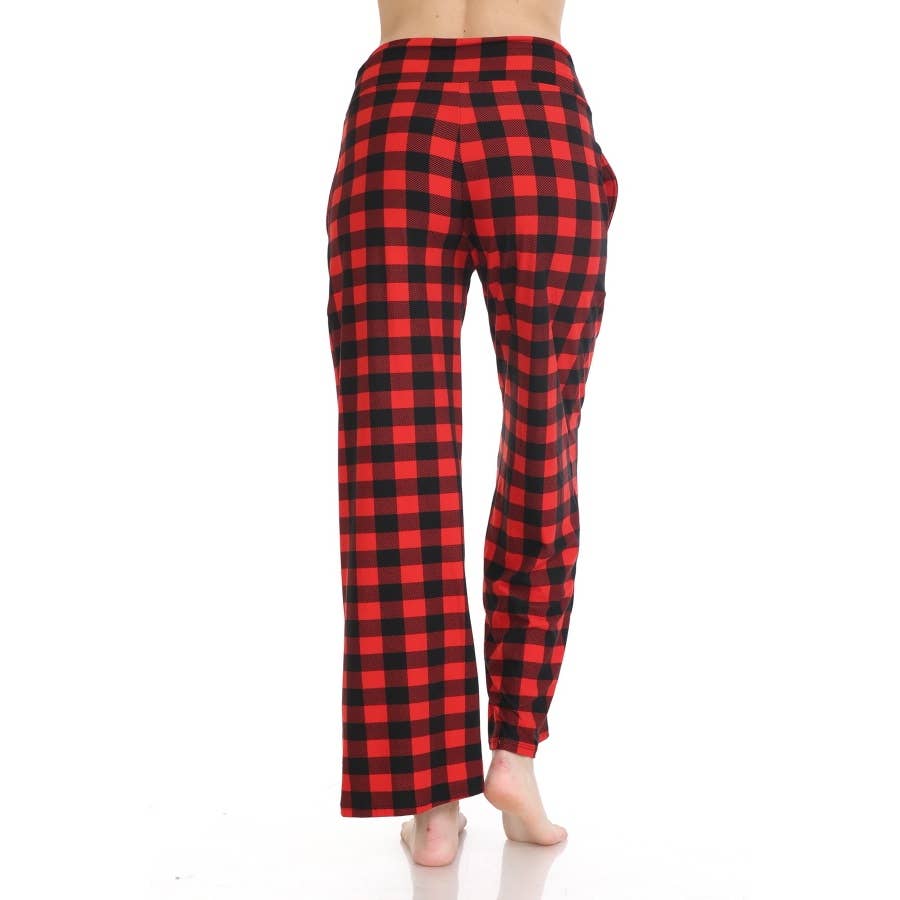 Buffalo Plaid Buttery Soft Pajama Pants with Drawstring - The Mustard Seed Collection, The Seed