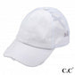 C.C Distressed Criss Cross Pony Cap Adult White